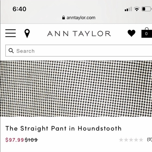Ann Taylor Houndstooth straight pant - Picture 3 of 5